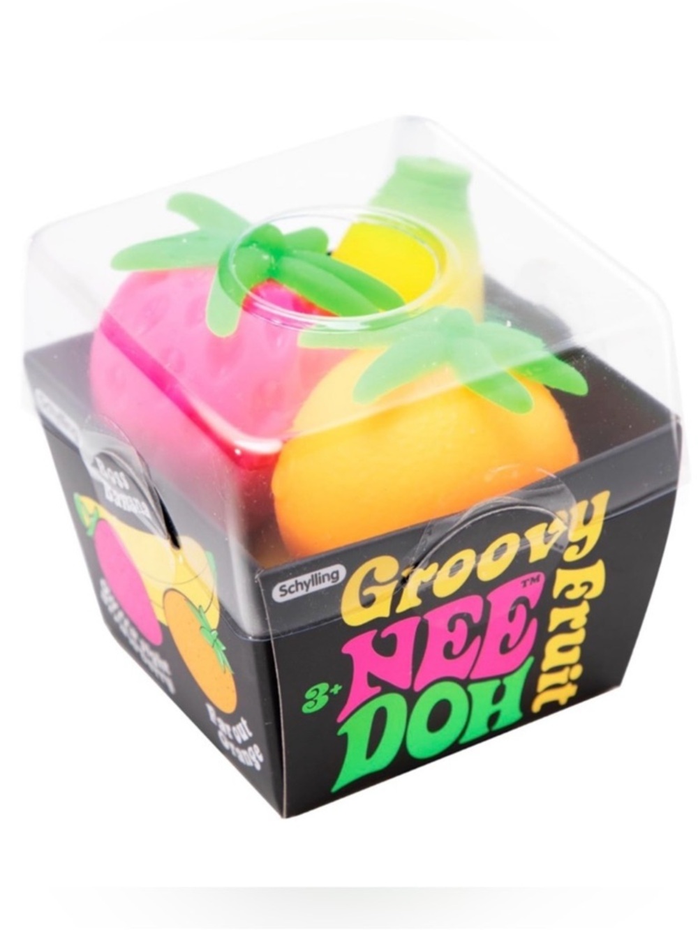 Schylling Groovy NeeDoh Fruit Basket Squishy Fidget Toy Set